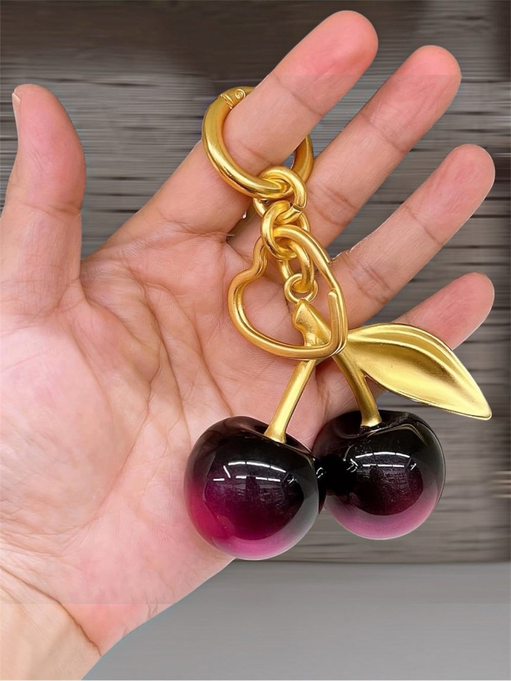 Bundle of 3 Bag Charms - Doll Keychain, Cherry Keychain & Mini Purse Charm 🍒 - Picture 8 of 16